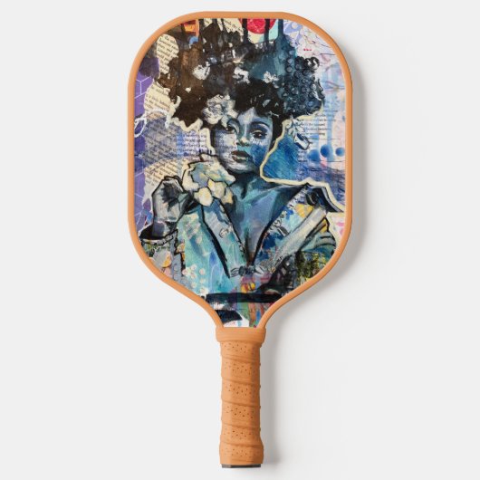 シャインモノグラムイニシャル ピックルボールラケット (正面)