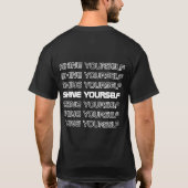 シャインユアリピートタイポグラフィデザイン Tシャツ (裏面)