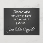 シャインレやる気を起こさせるイター引用文 ポストカード (正面)