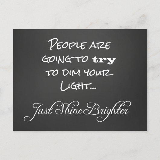 シャインレやる気を起こさせるイター引用文 ポストカード (正面)