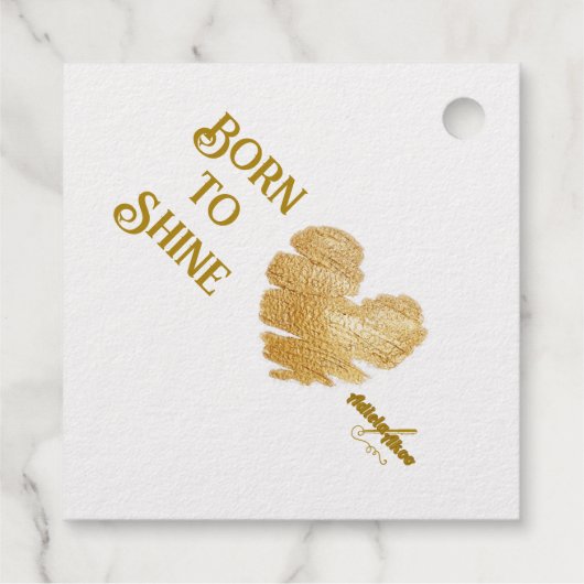 シャイン生まれフォイルメッセージカード フェイバータグ