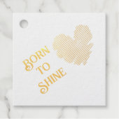 シャイン生まれフォイルメッセージカード フェイバータグ (正面)