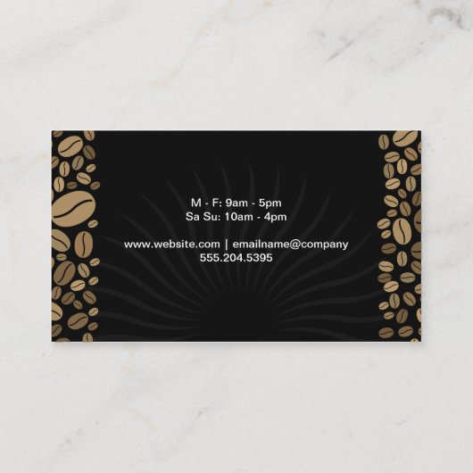 シャイン装飾要素コーヒー豆 名刺 (裏面)