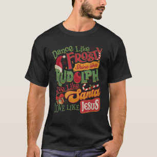 シャイン霜の降りたルドルフ与えサンタ・ラブ李 Tシャツ