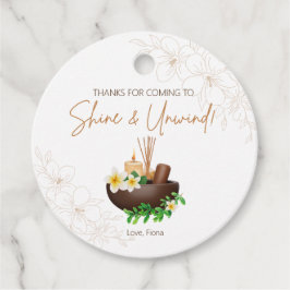 シャイン&アンウィンドスパパーティーフェイバーラベル フェイバータグ