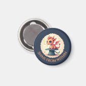 シャイン・イン・イン – かわいいドラゴンマグネット マグネット (正面/裏面)