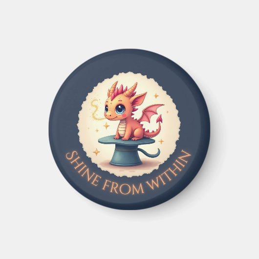 シャイン・イン・イン – かわいいドラゴンマグネット マグネット (正面)