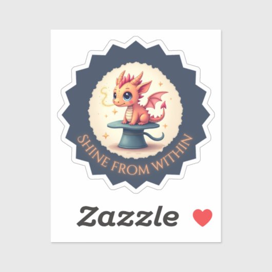 シャイン・イン・イン・イン – かわいいドラゴン シール (シート)