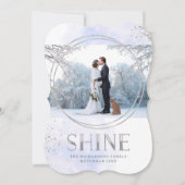 シャイン |シルバーとライトブルーのハヌカー写真 シーズンカード (正面)