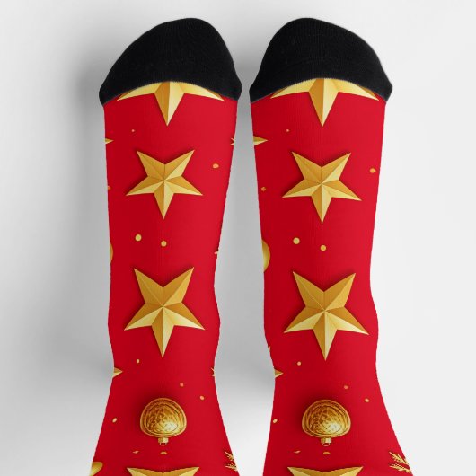 シャイン、星空クリスマス ソックス (上部)