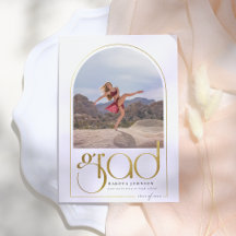 シャイン |金ゴールドアーチ&タイポグラフィ2写真卒業