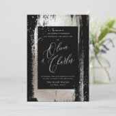 シャイン、金フェイク属銀ブラシのストローク 招待状 (スタンド正面)