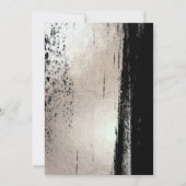 シャイン、金フェイク属銀ブラシのストローク 招待状 (裏面)