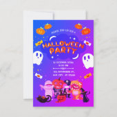 シャイヴァーズ&シェナニガンズ:パープルとブルーのハロウィン 招待状 (正面)