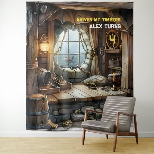 シャイヴァー・マイ・ティンバーズ海賊テーマ タペストリー (インサイチュ)