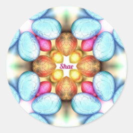 シャイースター～わあ！かわいらしイースターの与え～の卵 ラウンドシール