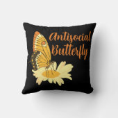 シャイ内向的な美的反社会的バタフライ クッション (裏面)