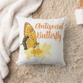 シャイ内向的な美的反社会的バタフライ クッション (ブランケット)