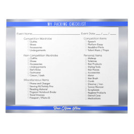 シャイ王室のンカスタムpageantチェックリスト ノートパッド