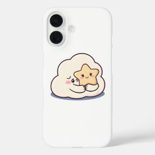 シャイ雲の星を抱く – 夢見るかわいいスカイチャアクト iPhone 16ケース