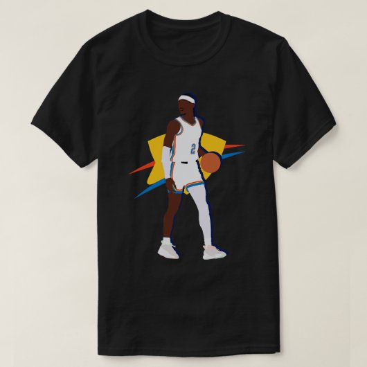 シャイ・ギルジョーアレキサンダーOKCサンダーコラージュ Tシャツ (デザイン正面)