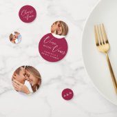 シャイ ヴィノ ビフォー ヴォウズ バーガンディ フォトイニシャル コンフェッティ (グループ)