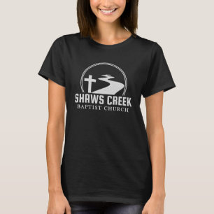 シャウズクリークホワイトラージログダークウォメンズ Tシャツ
