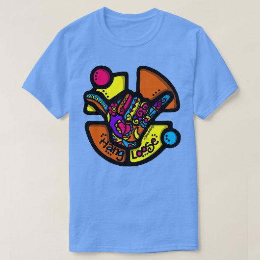 シャカつるルーズサーフィンサーフカラフルオリジナルAr Tシャツ (デザイン正面)