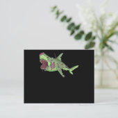 シャカッコいいークゾンビレイジーDIYハロウィーンコおもしろいスタム ポストカード (スタンド正面)