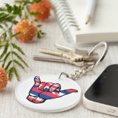 シャカハワイ国旗 キーホルダー (正面右)