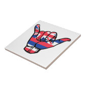 シャカハワイ国旗 タイル (側面)