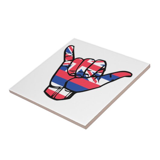 シャカハワイ国旗 タイル (側面)