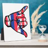 シャカハワイ国旗 フォトプラーク (側面)