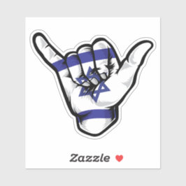 シャカハンドイスラエル国旗の良い雰囲気ステッカー シール