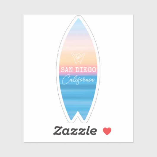 シャカハンドサインサンディエゴサンセットサーフ シール (シート)