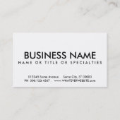 シャキッとした質 名刺 (裏面)