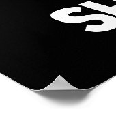 シャキンおもしろいさくらんぼミルクシェイクプンダークBG ポスター (角)