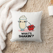 シャキンおもしろいさくらんぼミルクシェイクプン クッション (ブランケット)