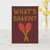 シャキンヴィンテージスタイルマラカス カード (黄色い花)