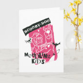 シャギーとスクービードゥーメダリング子供パンクのアウトライン カード (黄色い花)