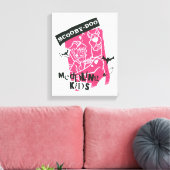 シャギーとスクービードゥーメダリング子供パンクのアウトライン キャンバスプリント (インサイチュ (リビング))