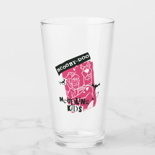 シャギーとスクービードゥーメダリング子供パンクのアウトライン タンブラーグラス (正面)