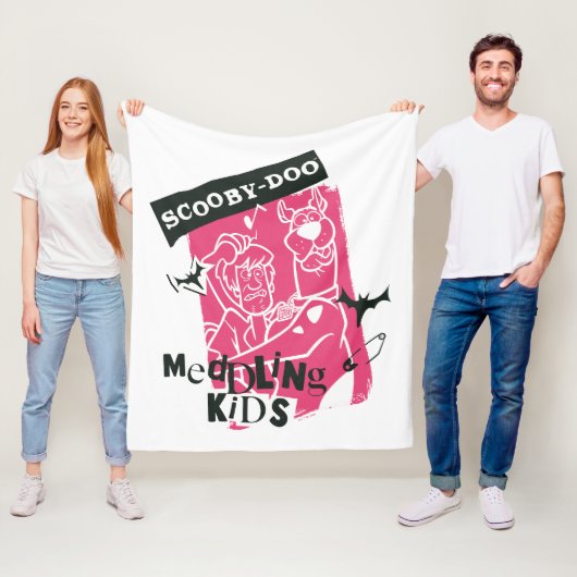 シャギーとスクービードゥーメダリング子供パンクのアウトライン フリースブランケット (インサイチュ)