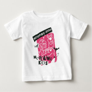 シャギーとスクービードゥーメダリング子供パンクのアウトライン ベビーTシャツ