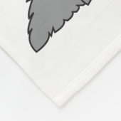 シャギーな子犬の漫画 フリースブランケット (角)