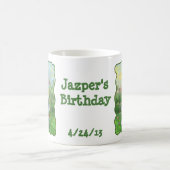 シャギーな牧羊犬のパーティーの中心 コーヒーマグカップ (中央)