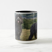 "シャギーのエレガンス:ブラックベルガマスコシェプドッグ" マグカップ (中央)