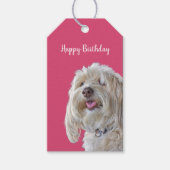 シャギーのプードルオンピンク ギフトタグ (正面)