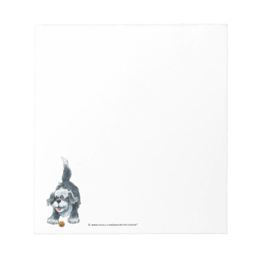 シャギーシープドッグ ノートパッド (正面)