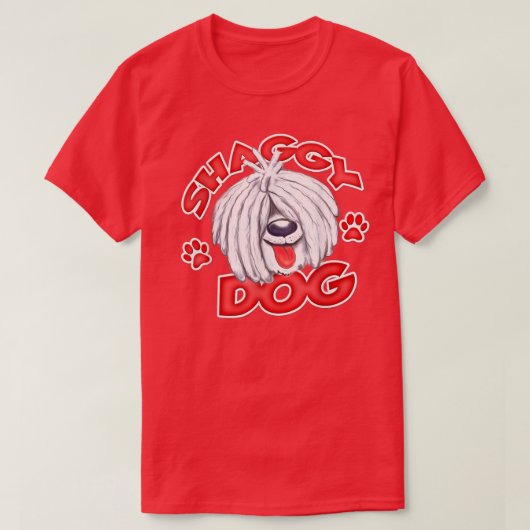 シャギードッグホワイト Tシャツ (デザイン正面)